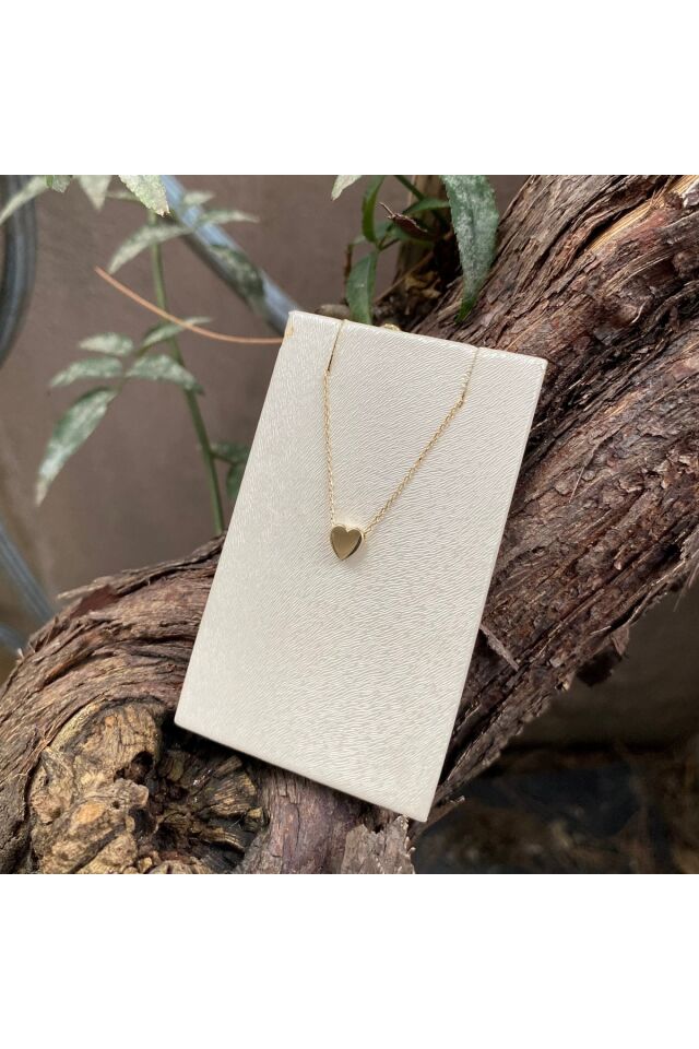Minimal altın kalp kolye