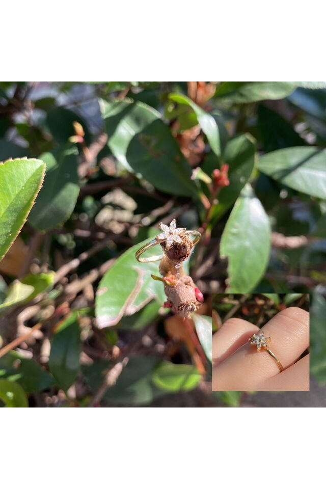 Çiçek altın yüzük