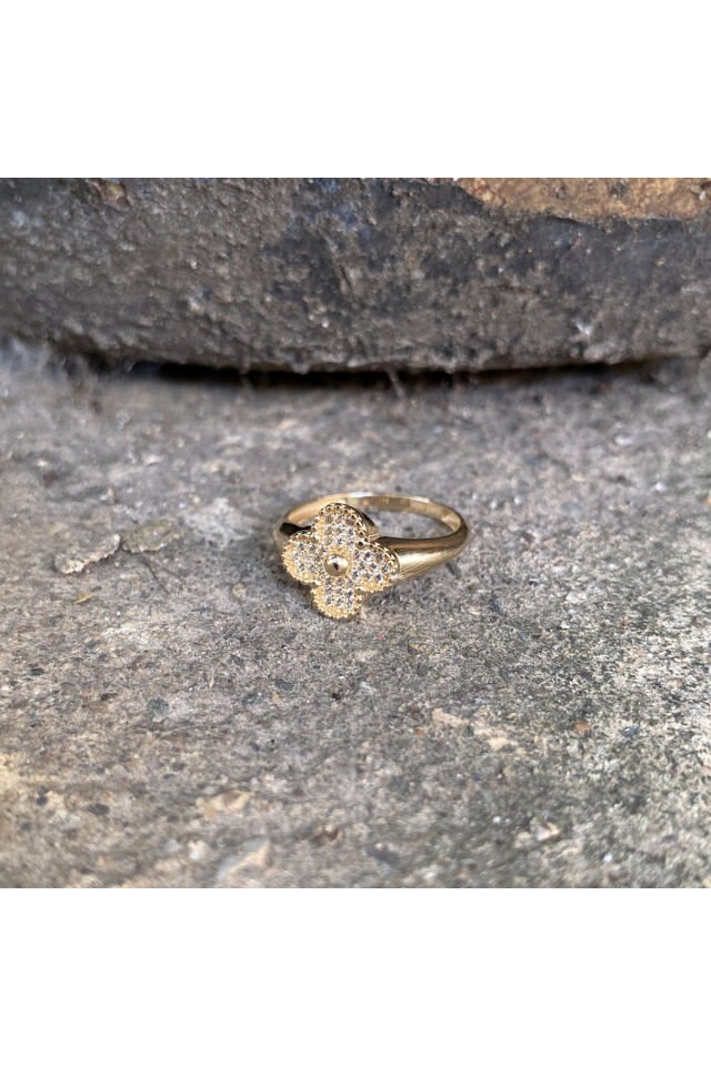 14 ayar yonca altın yüzük