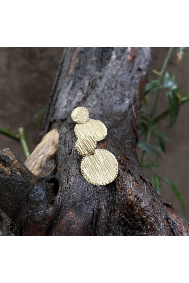 Modern tarz altın küpe