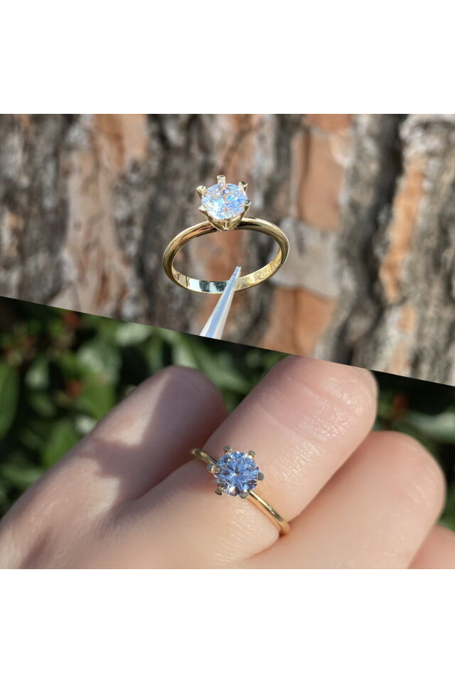 Altın Tektaş Yüzük