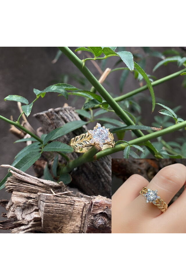 Altın yüzük tektaş