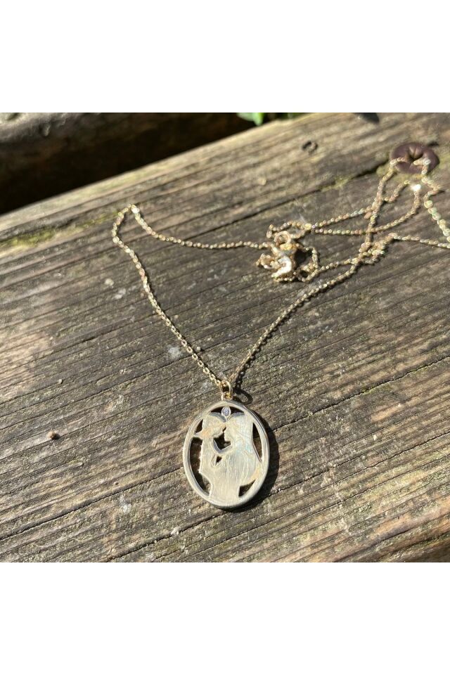 Anne kız altın kolye