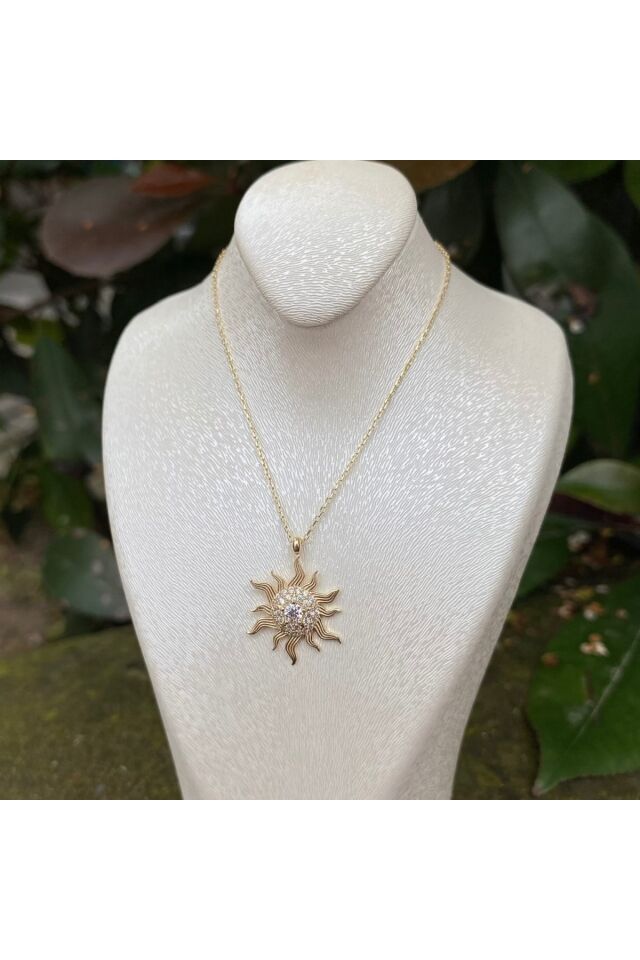 Altın Güneş Kolye