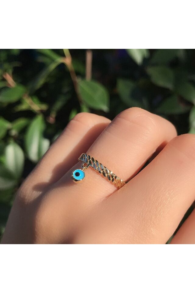 Altın Yüzük Nazar Boncuklu
