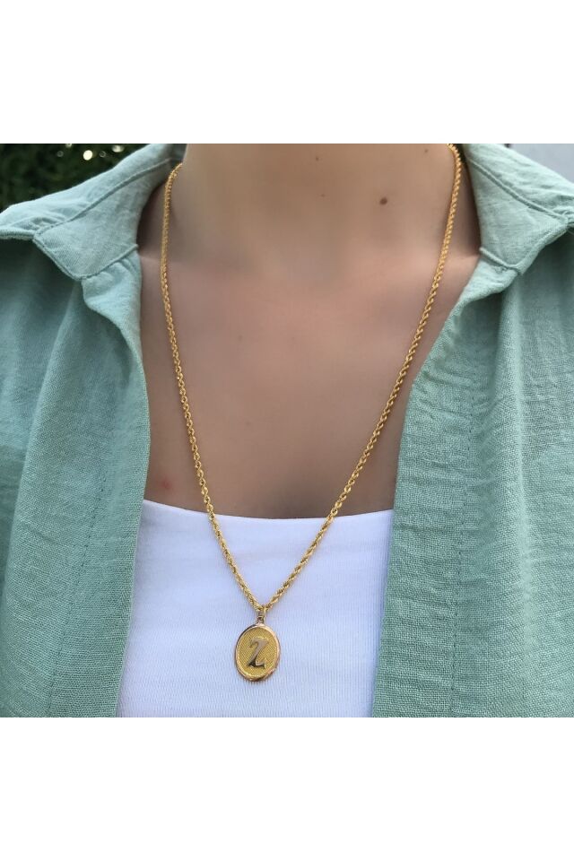 Burgu Zincir Harf Kolye